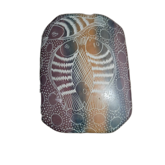 Fish African Carved Soapstone Trinket Box - Picture 1 of 9